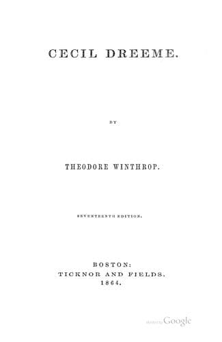 Cover of Cecil Dreeme