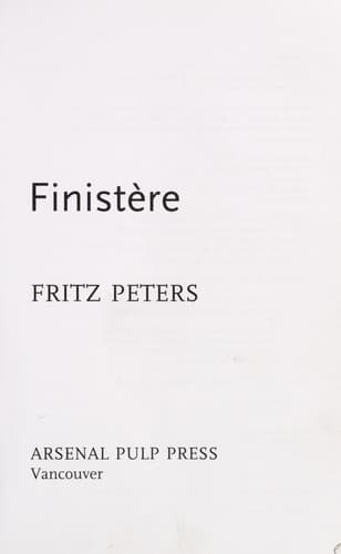 Cover of Finistère