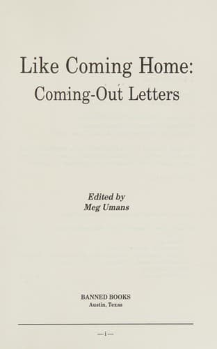 Cover of Like Coming Home
