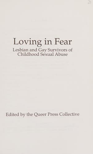 Cover of Loving in fear