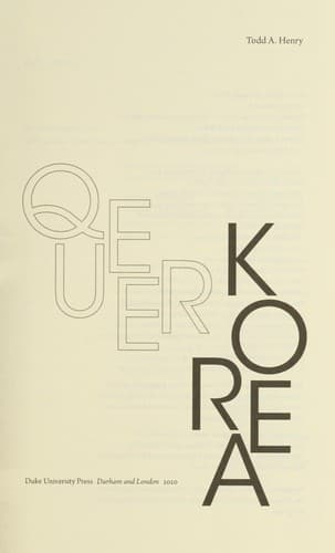 Cover of Queer Korea