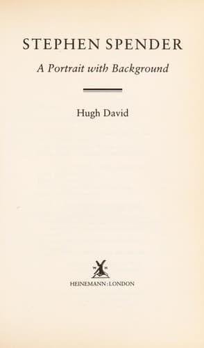 Cover of Stephen Spender