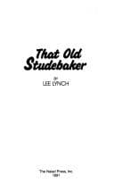 Cover of That old Studebaker
