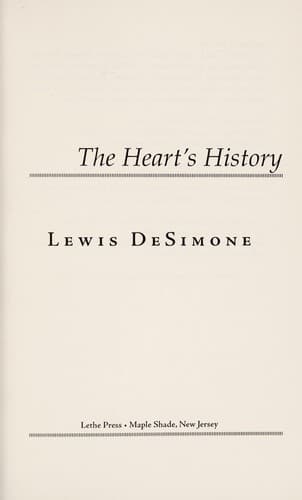 Cover of The heart's history