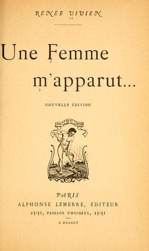 Cover of Une femme M'apparut--
