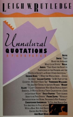 Cover of Unnatural quotations