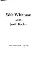 Cover of Walt Whitman, a life