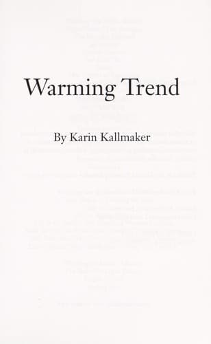 Cover of Warming trend