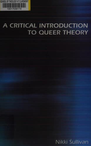 Cover of A critical introduction to queer theory
