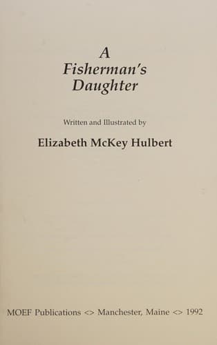 Cover of A fisherman's daughter