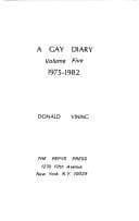 Cover of A gay diary