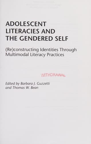 Cover of Adolescent literacies and the gendered self
