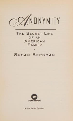 Cover of Anonymity