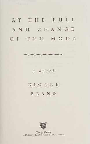 Cover of At the full and change of the moon