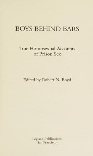 Cover of Boys behind bars