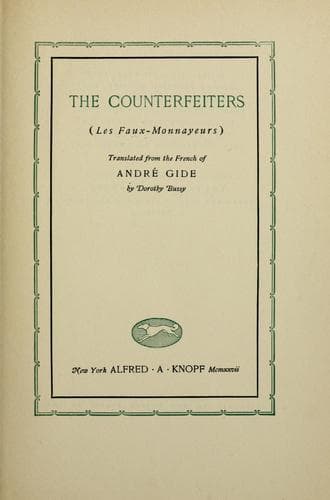 Cover of Faux-monnayeurs