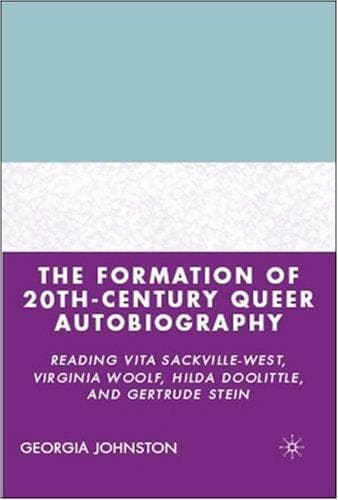 Cover of Formation of 20th-Century Queer Autobiography