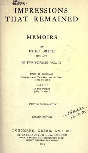 Cover of Impressions That Remained
