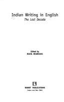Cover of Indian writing in English