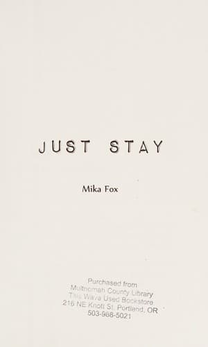 Cover of Just stay