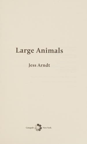 Cover of Large Animals