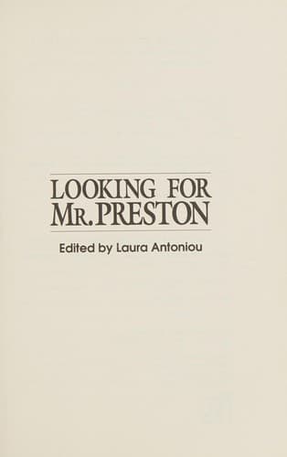 Cover of Looking for Mr. Preston