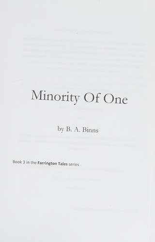 Cover of Minority of one
