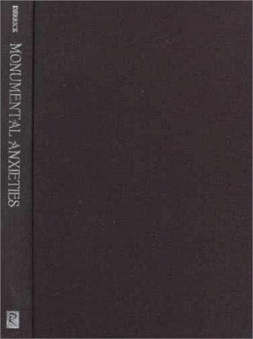 Cover of Monumental anxieties