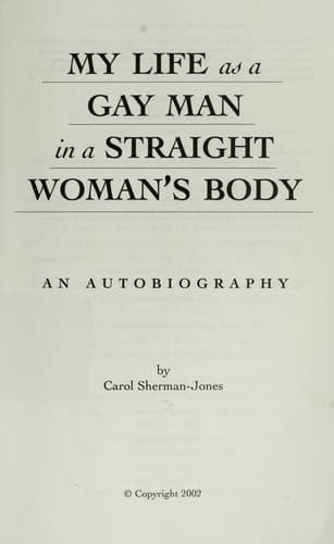 Cover of My life as a gay man in a straight woman's body