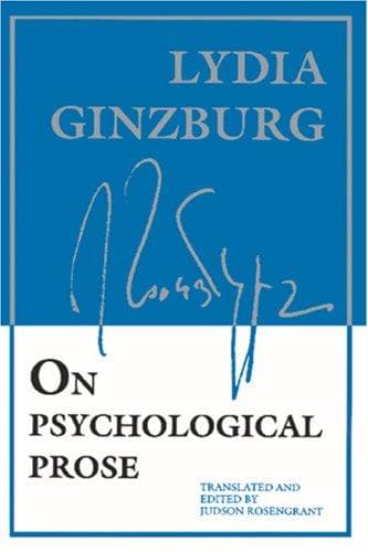 Cover of On psychological prose