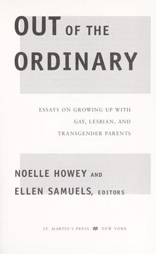 Cover of Out of the ordinary