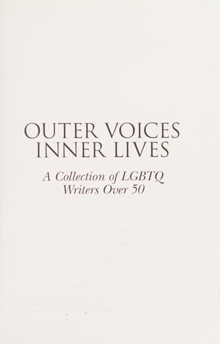 Cover of Outer voices, inner lives