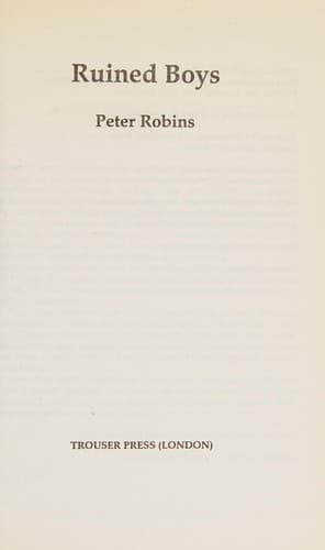 Cover of Ruined boys
