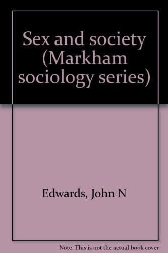 Cover of Sex and society.