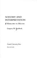 Cover of Sodomy and interpretation