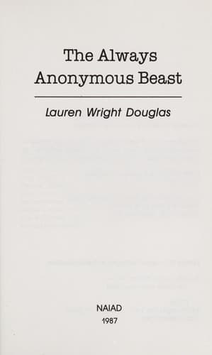 Cover of The always anonymous beast.