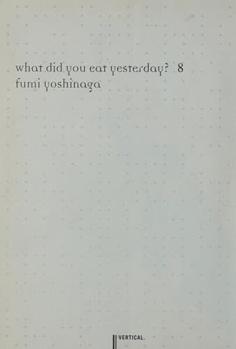 Cover of What did you eat yesterday? 8