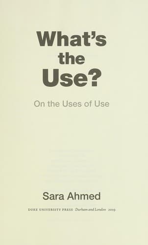 Cover of What's the use?