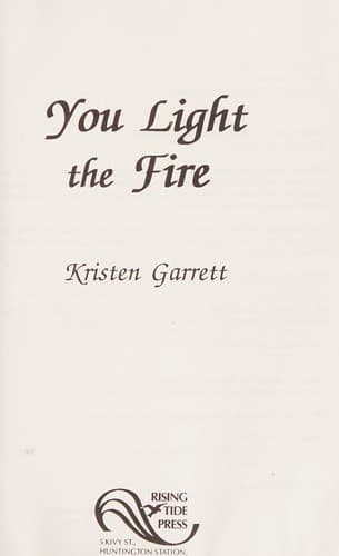 Cover of You light the fire